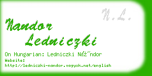 nandor ledniczki business card